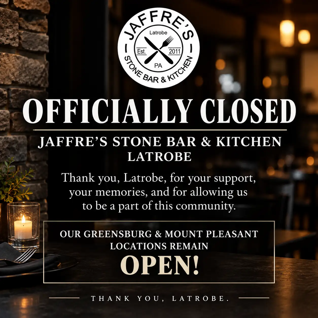 Officially Closed
